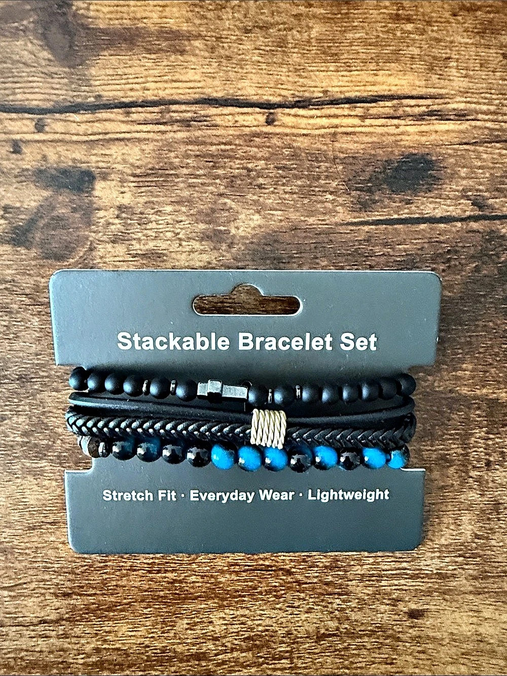 LegacyRock Stackable Bracelet Set in Black NWT